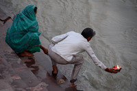 Morning aarti ceremony, Haridwar, Uttarakhand, India