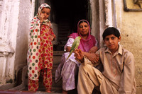 Family in Old City of Peshawar, Pakistan