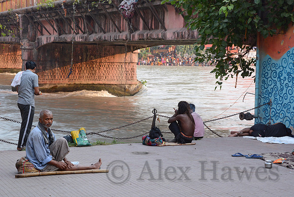 Morning aarti ceremony on Ganges River, Haridwar, Uttarakhand, India