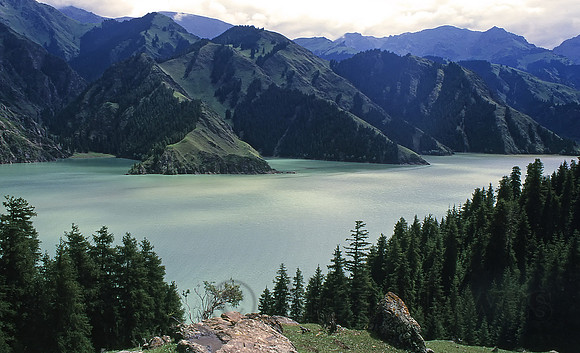 Tian Chi (Heavenly Lake) outside Urumchi, Xinjiang Province, China
