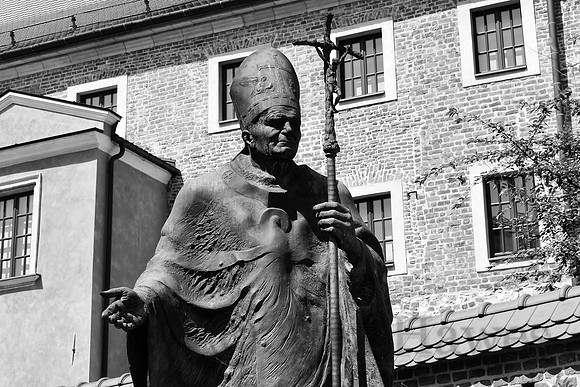 Monument of John Paul II, Wawel Castle, Krakow, Poland