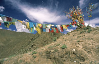 Prayer flags, Yumbu Lagang Palace, Yarlung Valley, Tibet