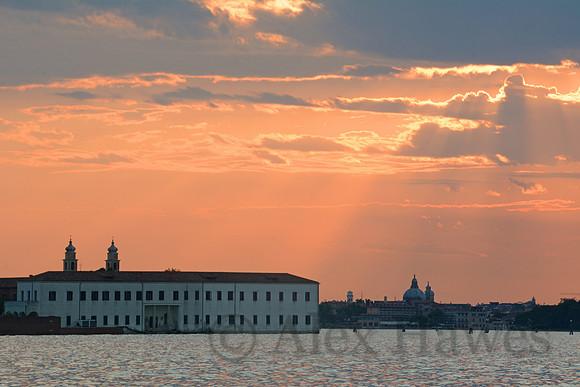View of Venice from Lido Island, Italy