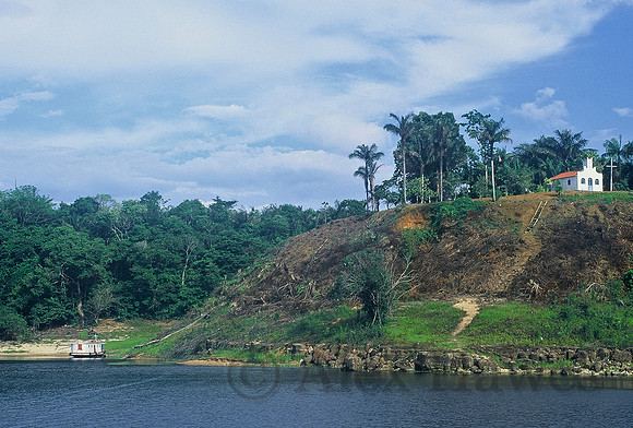 Hillside church, Rio Negro, Amazon Rainforest, Brazil