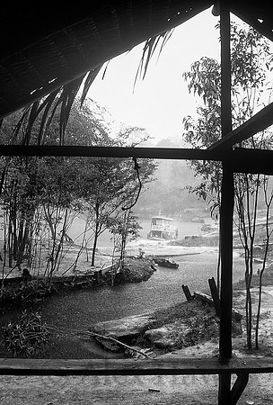 Rain shower, Rio Negro, Amazon Rainforest, Brazil