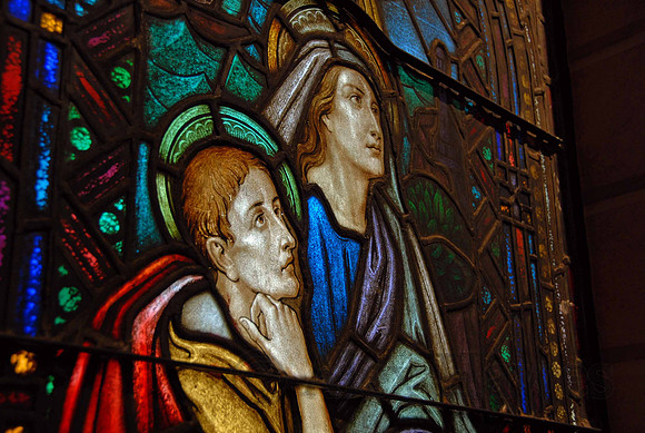 Stained glass window, St. Augustine Cathedral, Tucson, Arizona