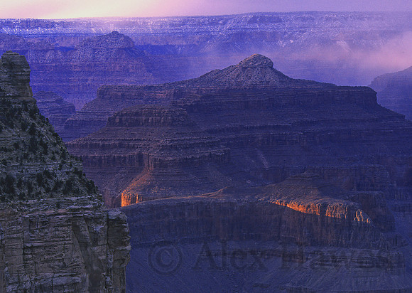 South Rim sunrise in winter, Grand Canyon National Park, Arizona