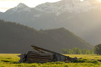 Collapsed barn, Antelope Flats, Grand Teton National Park, Wyoming
