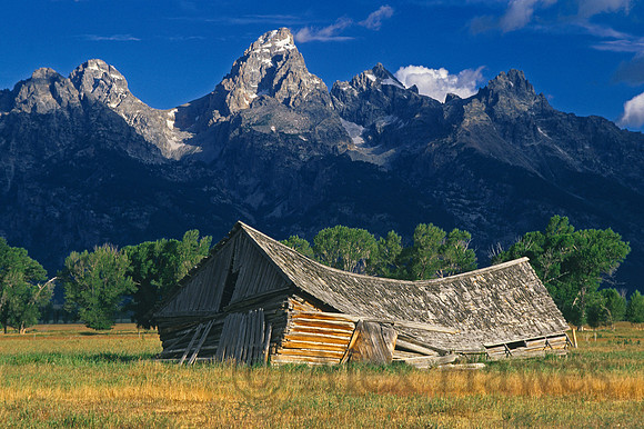 Collapsed barn, Antelope Flats, Grand Teton National Park, Wyoming
