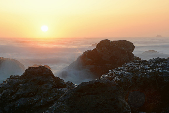 Sunset, Pacific coast, Smith River, California