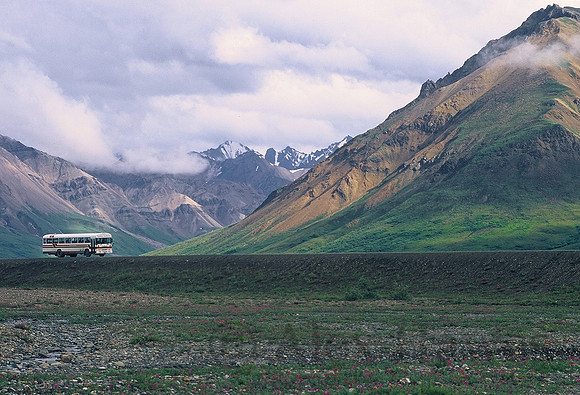 Park shuttle bus, Denali National Park, Alaska