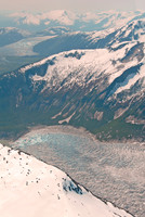 Aerial shot of Mendenhall Glacier, Juneau, Alaska