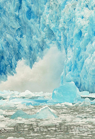 Sawyer Glacier calving, Tracy Arm fjord, Alaska