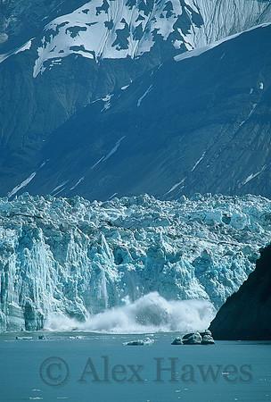 Calving glacier, Hubbard Glacier, Yakutat Bay, Alaska