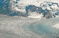 Aerial shot of Mendenhall Glacier, Juneau, Alaska