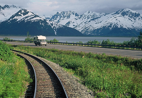 Seward - Anchorage railroad and highway, Alaska