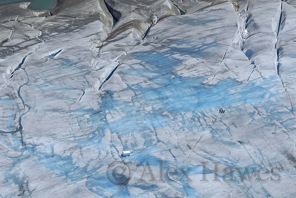 Aerial shot of Mendenhall Glacier, Juneau, Alaska