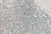 Aerial shot of Mendenhall Glacier, Juneau, Alaska