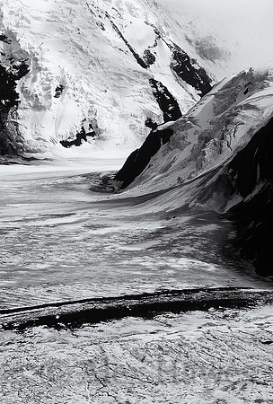 Aerial view of glaciers near Mt. McKinley, Denali National Park, Alaska