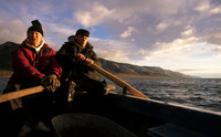 Fishing rowboat on Lake Baikal, Siberia