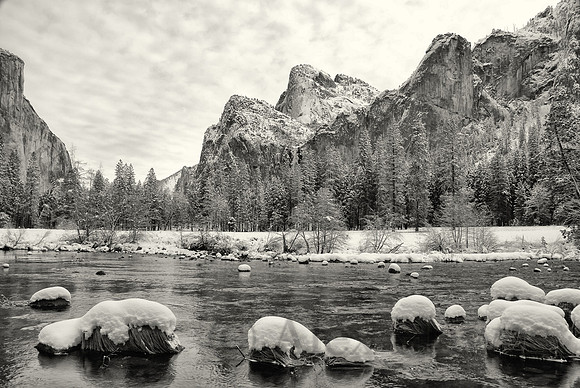 Yosemite Valley in winter, Yosemite National Park, California