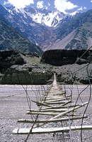 Hunza River bridge, northern Pakistan