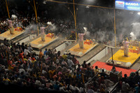 Ganga Aarti ceremony, Varanasi, Uttar Pradesh, India