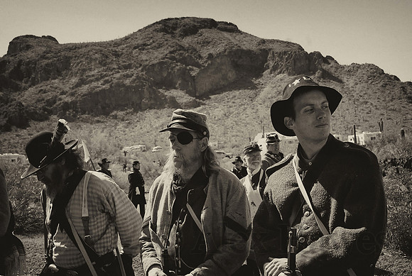 Civil War battle re-enactment, Picacho Peak State Park, Arizona