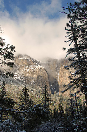 Yosemite Valley in winter, Yosemite National Park, California