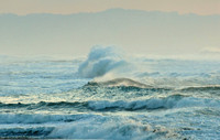 Sunset waves, Monterey Bay, California