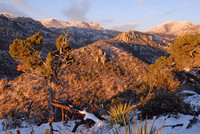 Snowfall on Catalina Mountains from Windy Point, Arizona