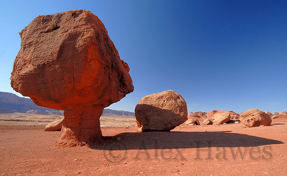 Balanced boulder, Marble Canyon, near Lee's Ferry, Arizona