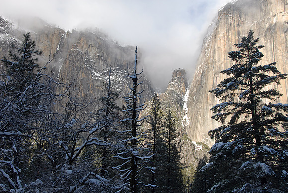 Yosemite Valley in winter, Yosemite National Park, California