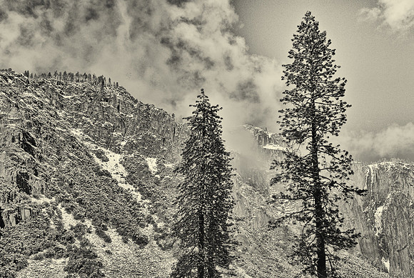 Yosemite Valley in winter, Yosemite National Park, California