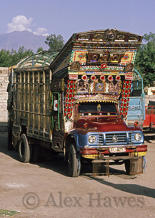 Decorative truck, Karakoram Highway, Pakistan