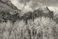 Yosemite Falls in winter, Yosemite National Park, California