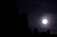 Full moon rising over Snoopy Rock, Sedona, Arizona