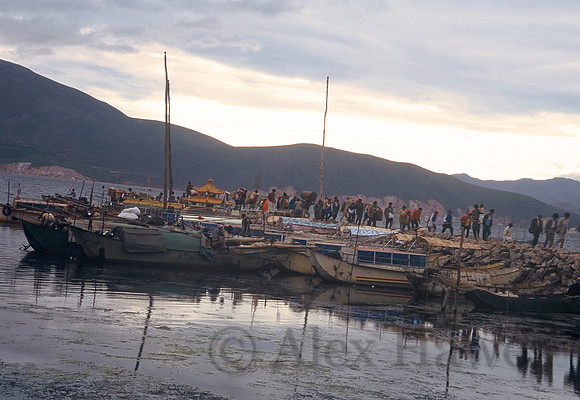 Returning from fishing in Erhai Lake, Dali, Yunnan Province, China